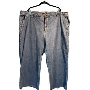 Woman Within Jeans Denim Size 30W Modern Fit Ankle Length Wide Leg Fall Everyday